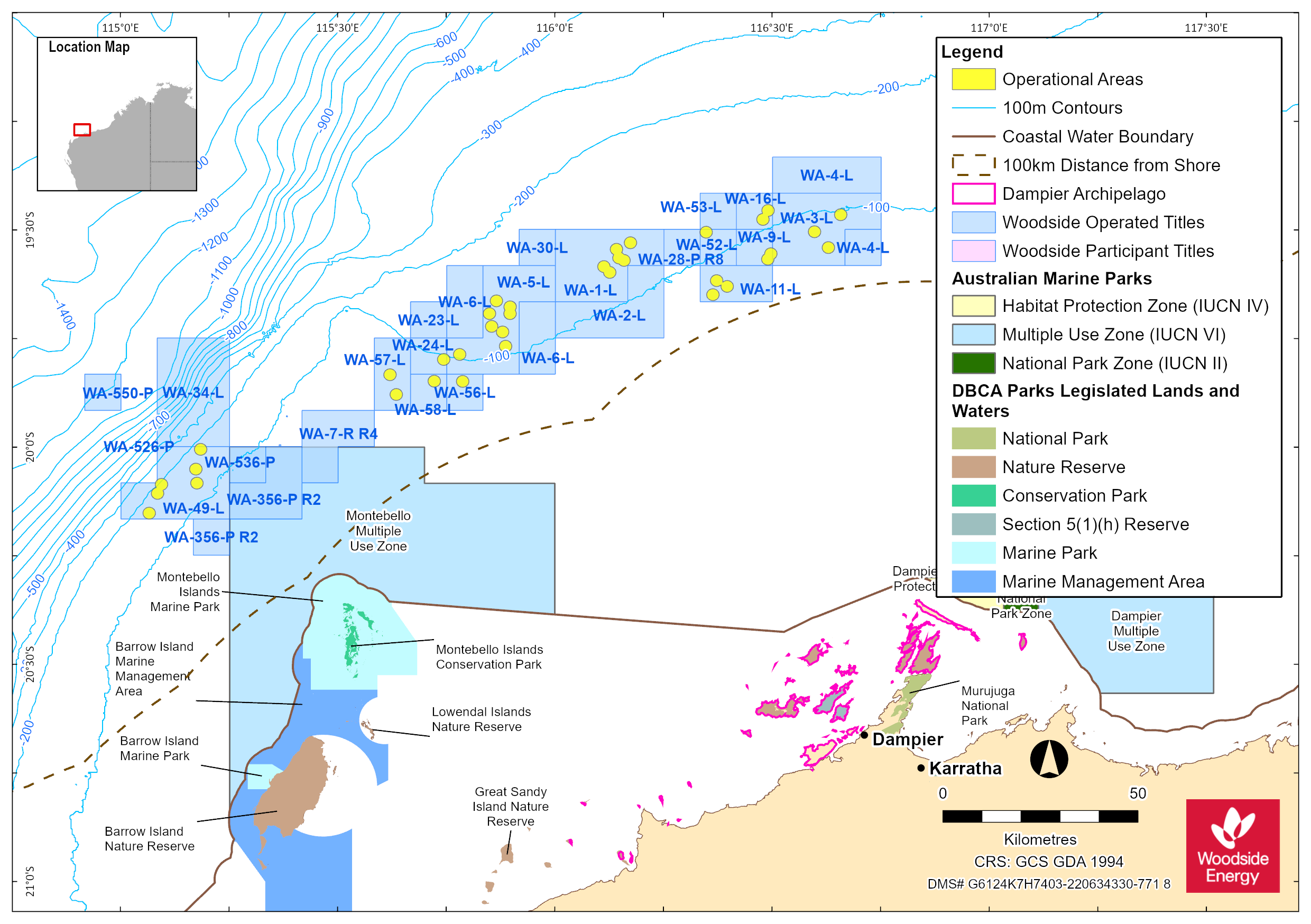 Location map - Activity: NWS and Julimar Exploration Wellhead Decommissioning (refer to description)