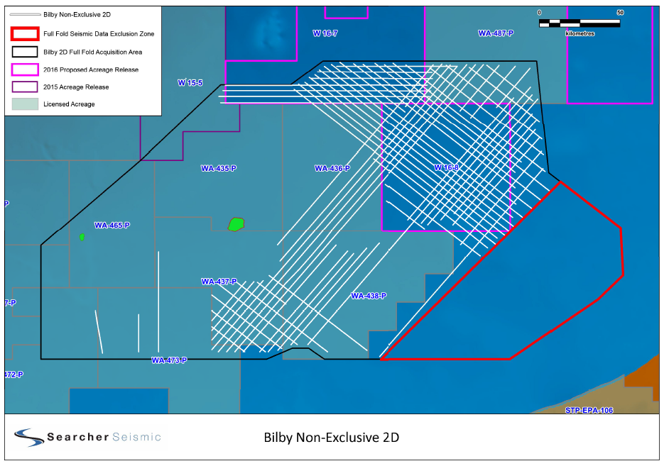 Location map - Activity: Bilby 2D Phase 3 Multi-Client Marine Seismic Survey (refer to description)