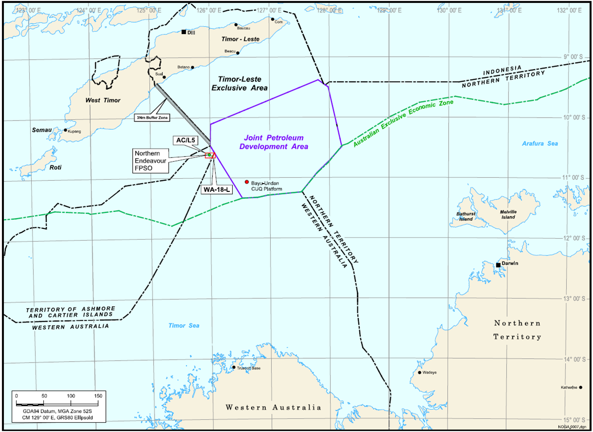 Location map - Activity: Northern Endeavour FPSO (refer to description)