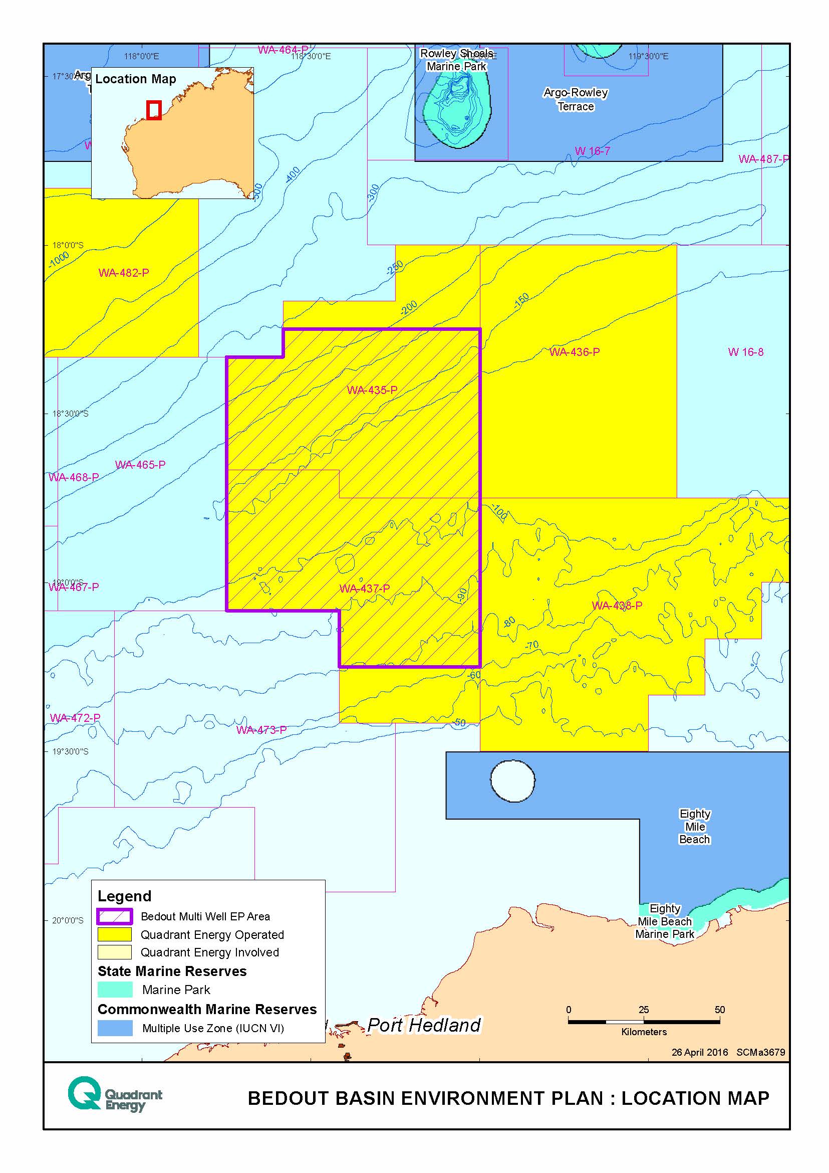 Location map - Activity: Bedout Basin Exploration & Appraisal Drilling (refer to description)