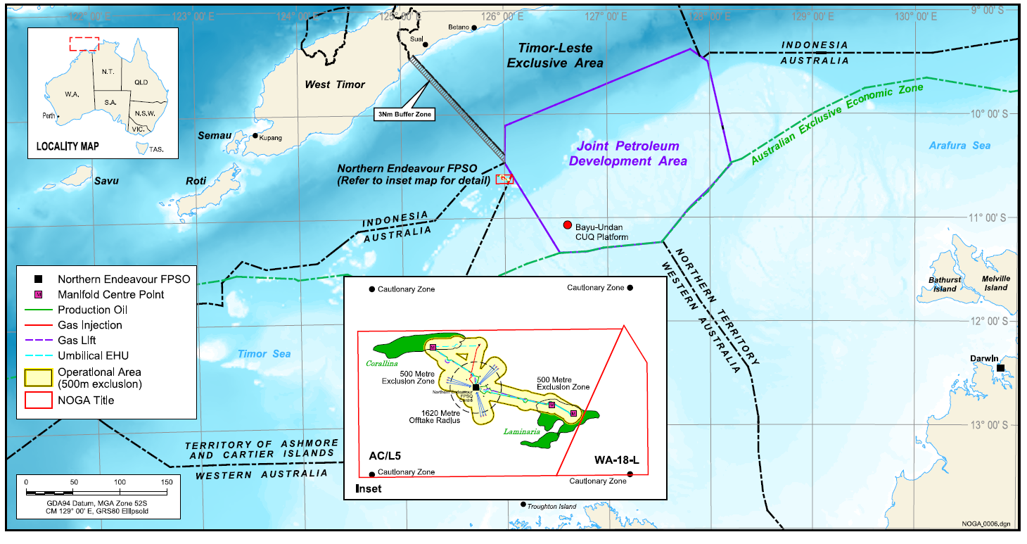 Location map - Activity: Laminaria-5 Reinstatement Project (refer to description)