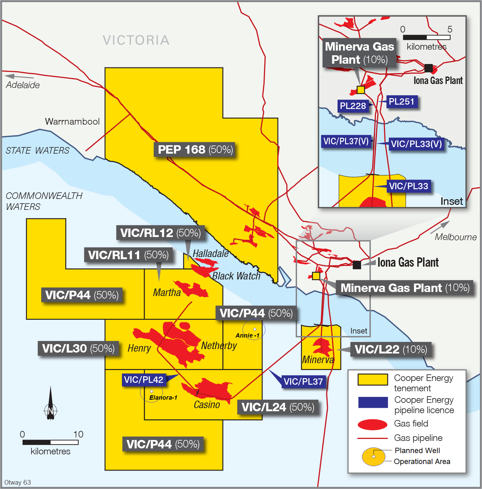 Location map - Activity: Otway Basin Exploration Drilling (refer to description)