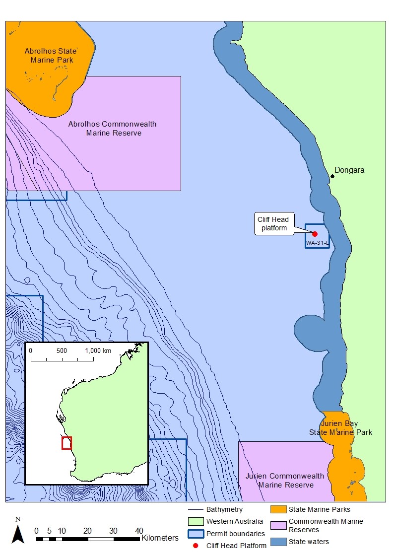 Project map - Cliff Head Oil Field (refer to Description)