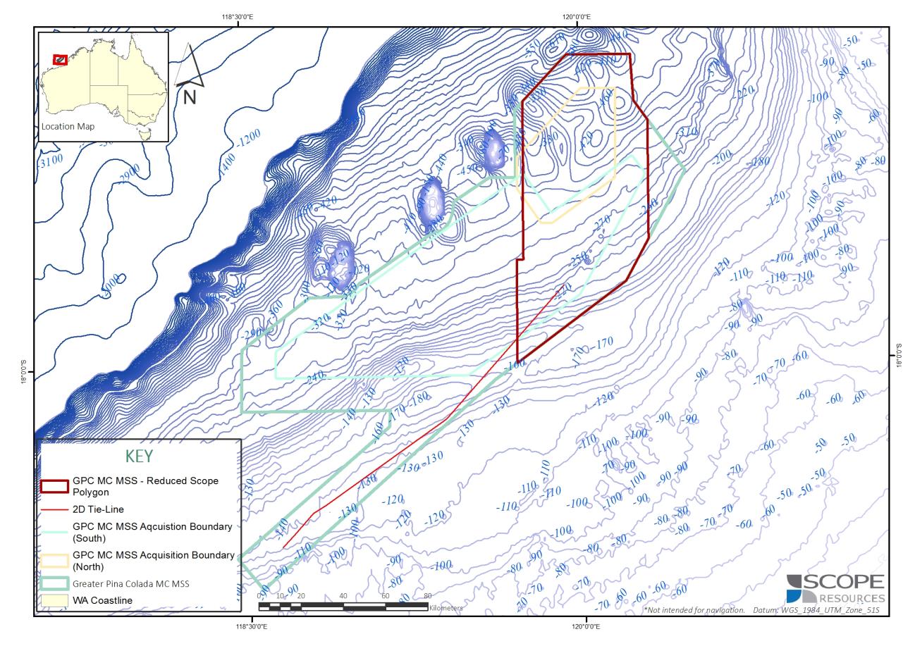 Location map - Activity: Greater Pina Colada Multiclient Marine Seismic Survey (refer to description)