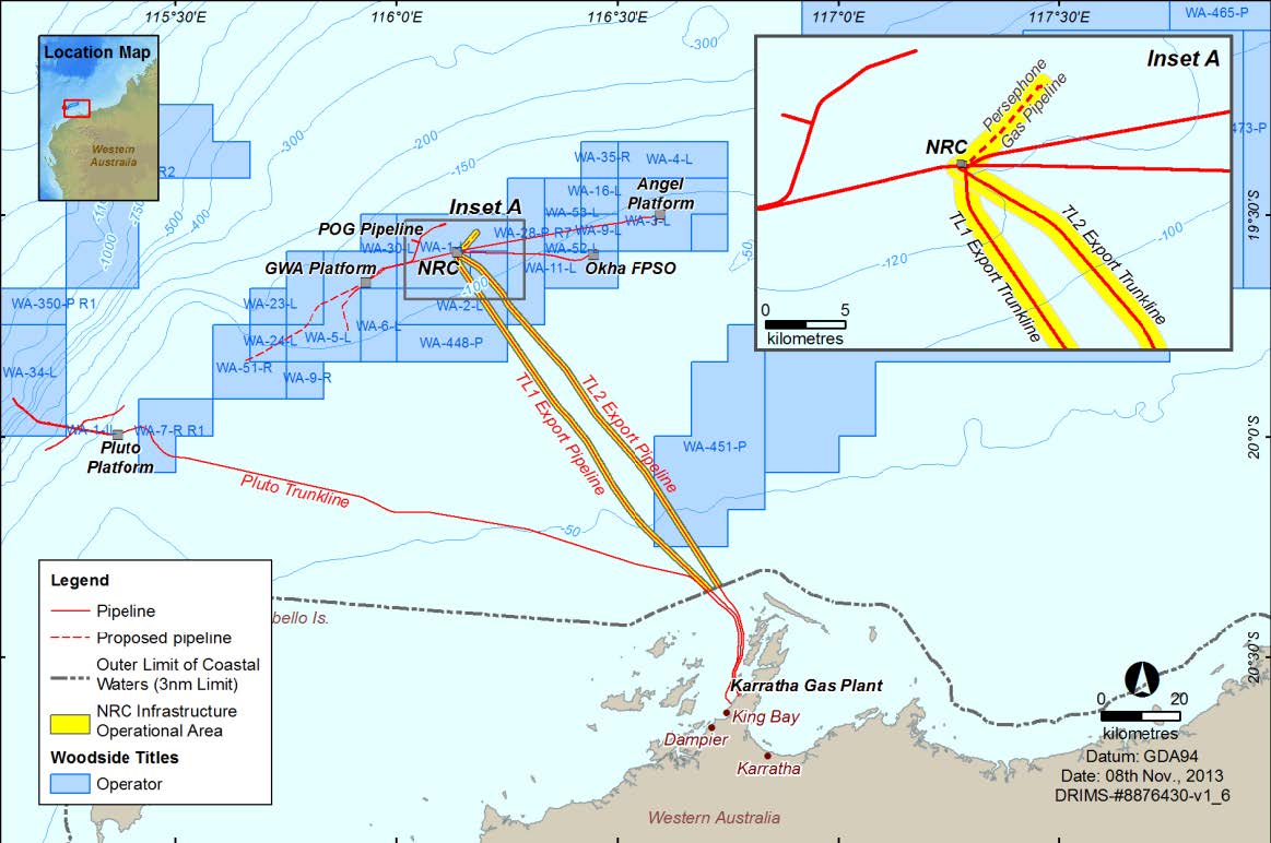 Location map - Activity: North Rankin Complex Operations (refer to description)