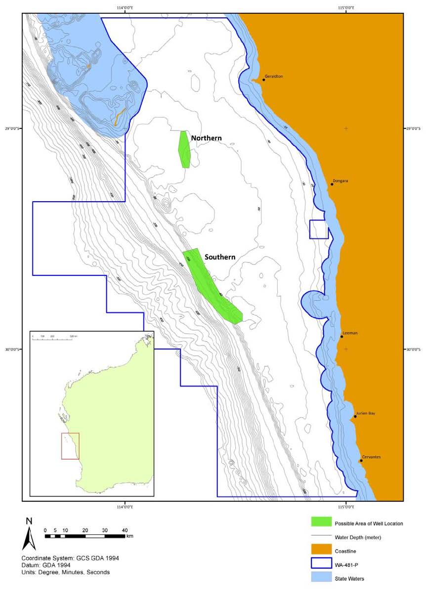 Location map - Activity: Exploration Permit WA-481-P Drilling - Environment Plan MAO-DRL-PN-0005-120 (refer to description)