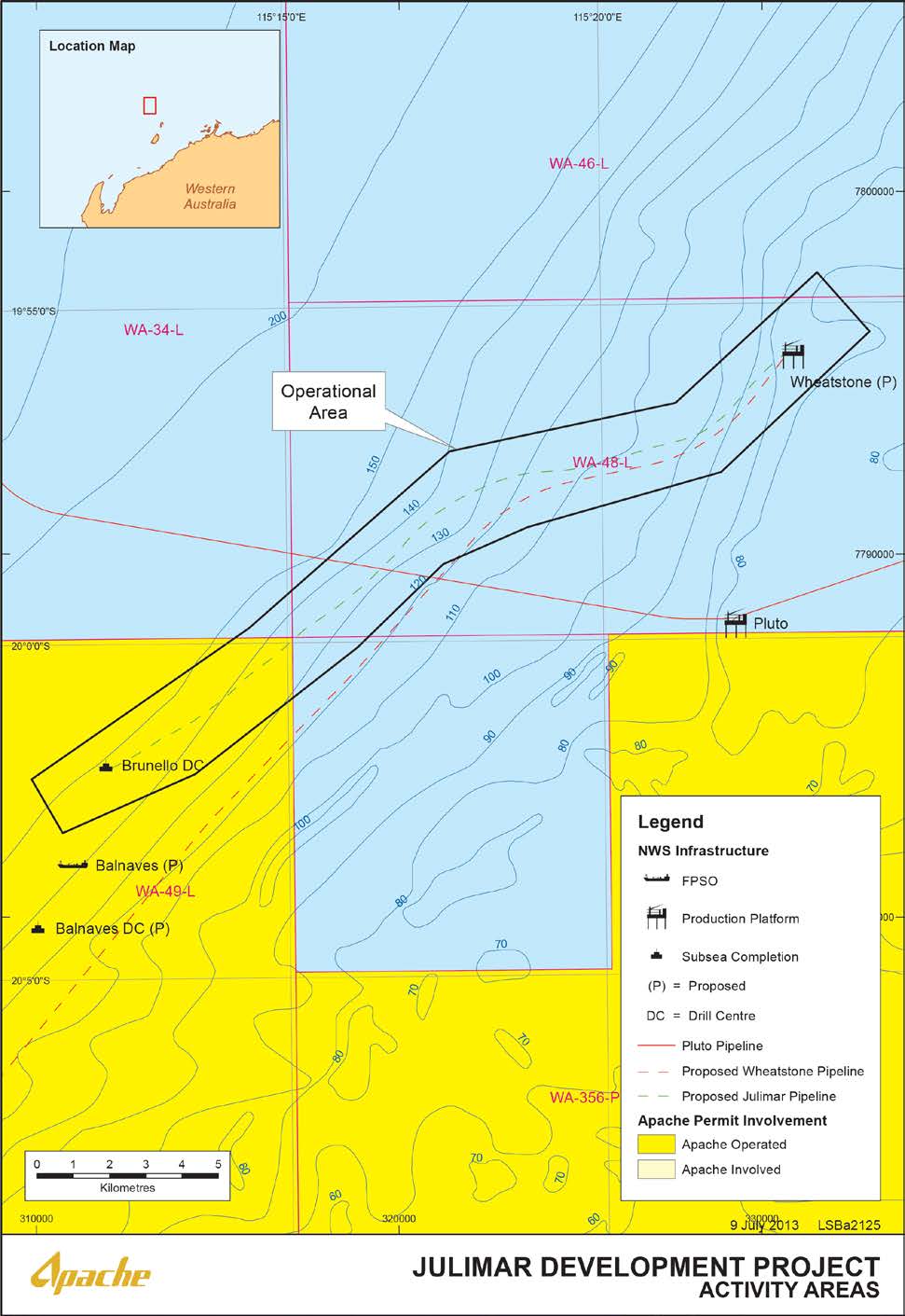 Location map - Activity: Julimar Subsea Installation (refer to description)