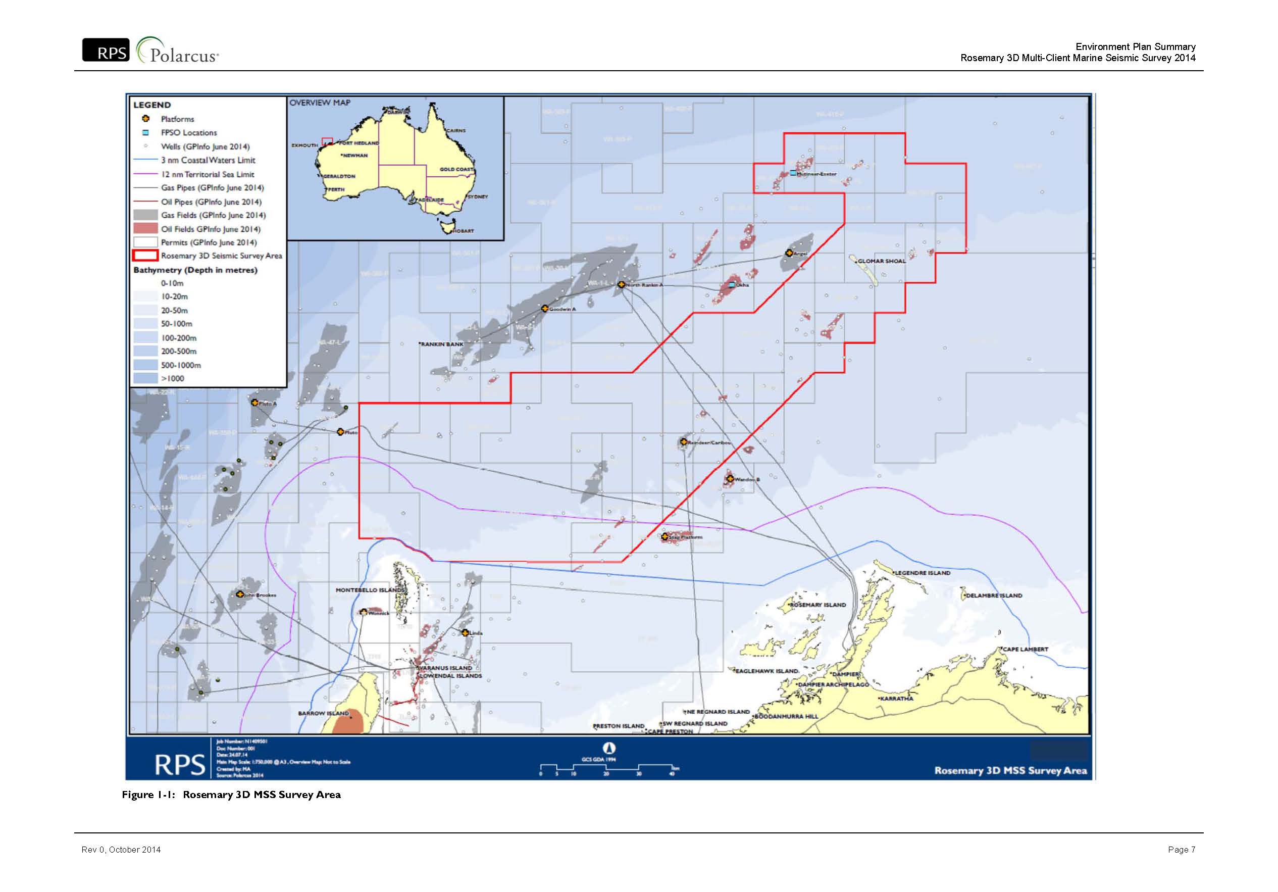 Location map - Activity: Rosemary 3D Mutli-Client Marine Seismic Survey 2014 (refer to description)