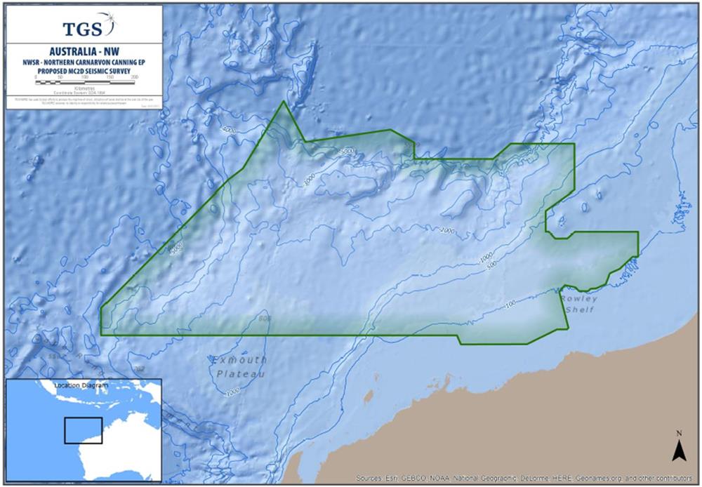 Location map - Activity: Canning-Northern Carnarvon Multi Client Marine Seismic Survey (refer to description)