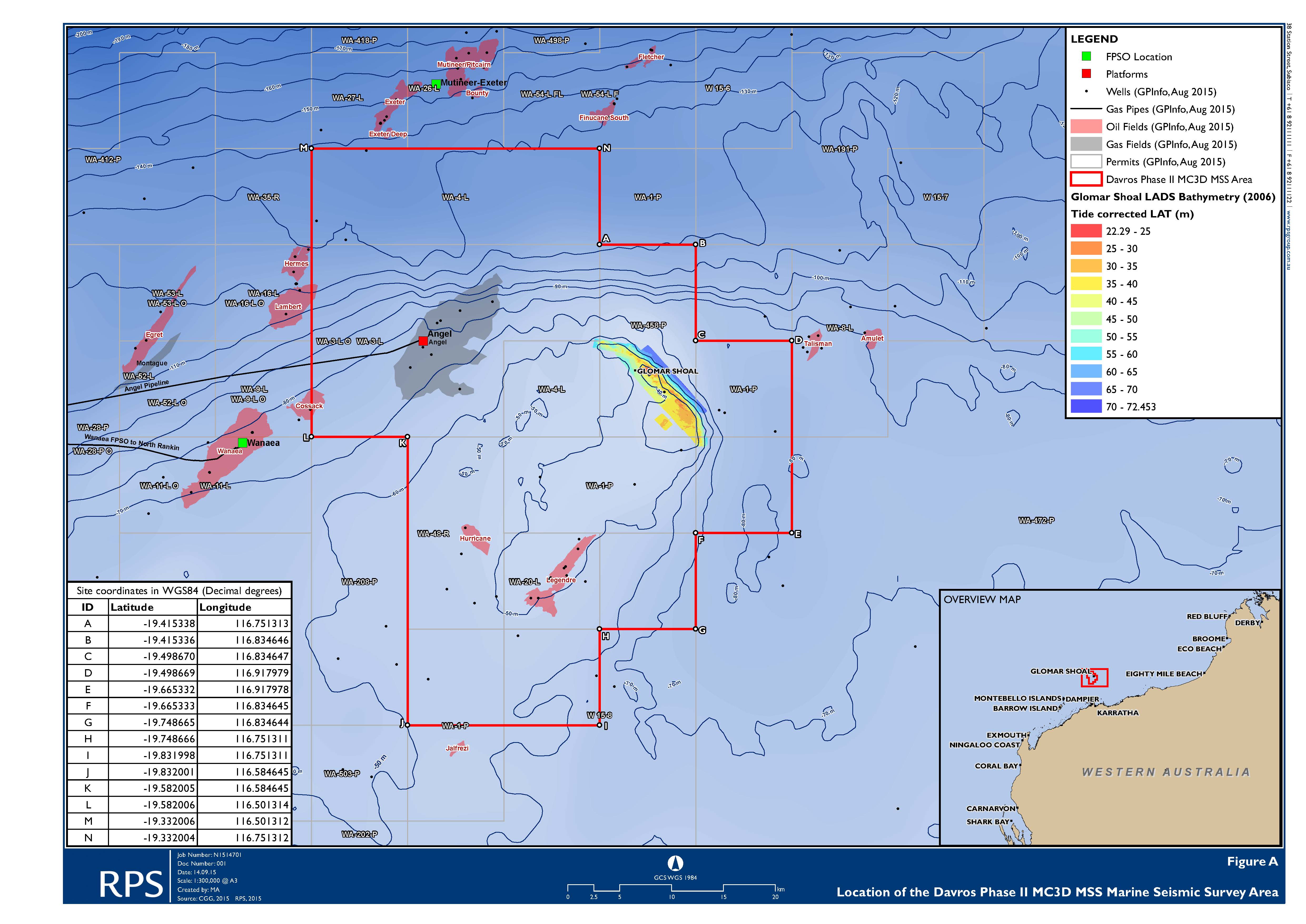 Location map - Activity: Davros Extension Multi-client 3D Marine Seismic Survey (refer to description)