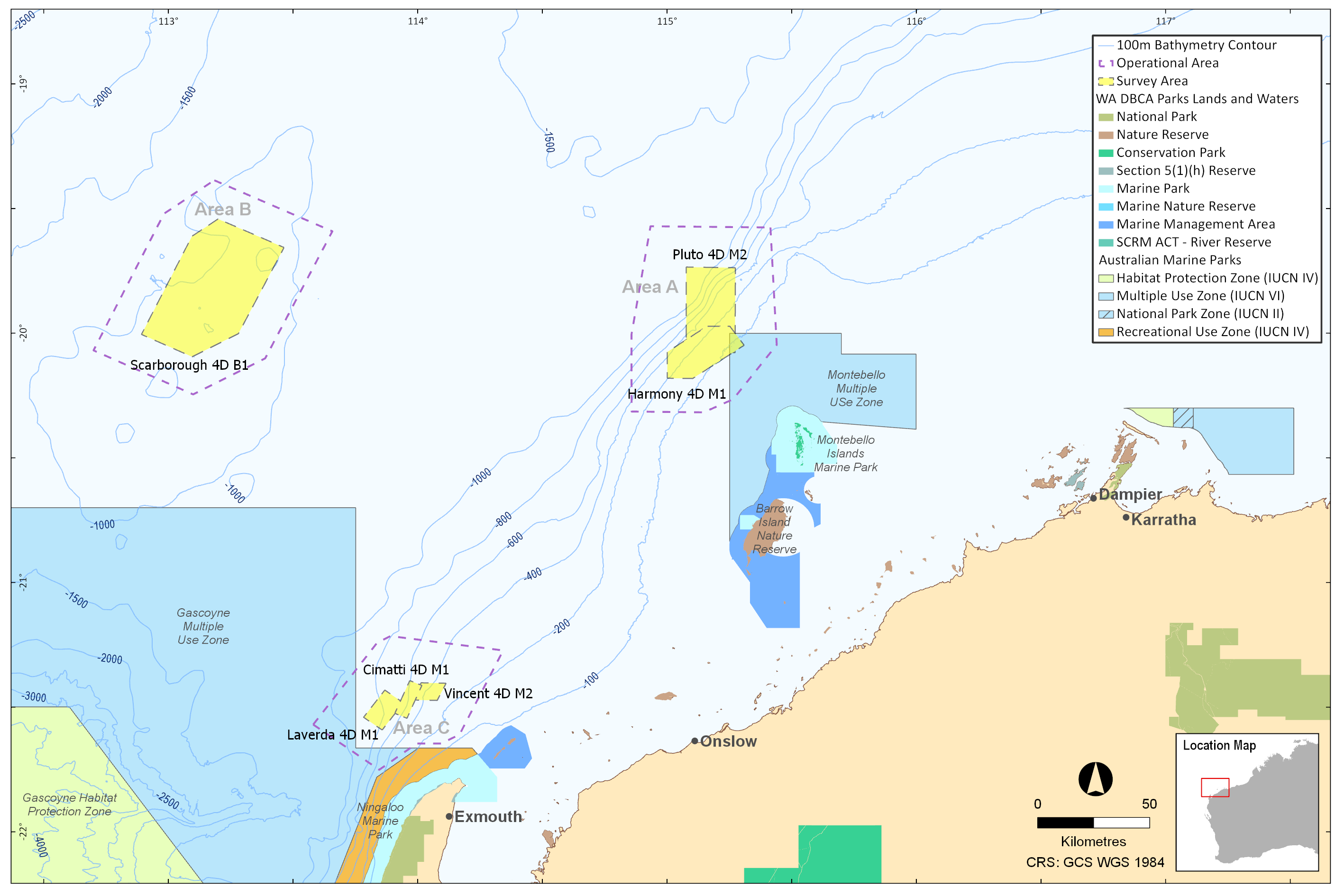 Location map - Activity: North-west Australia 4D MSS (refer to description)