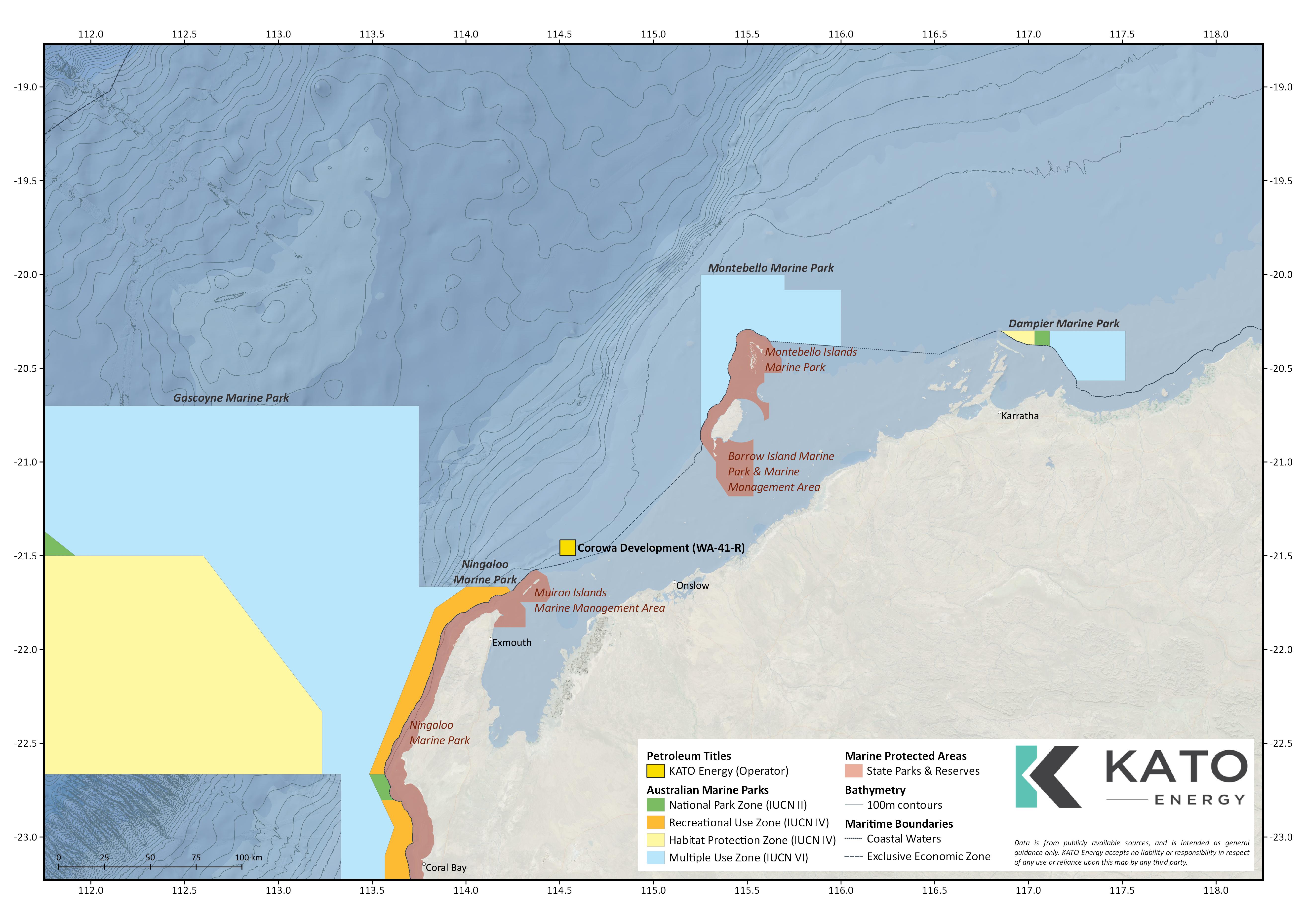 Project map - Corowa Development Offshore Project (refer to Description)