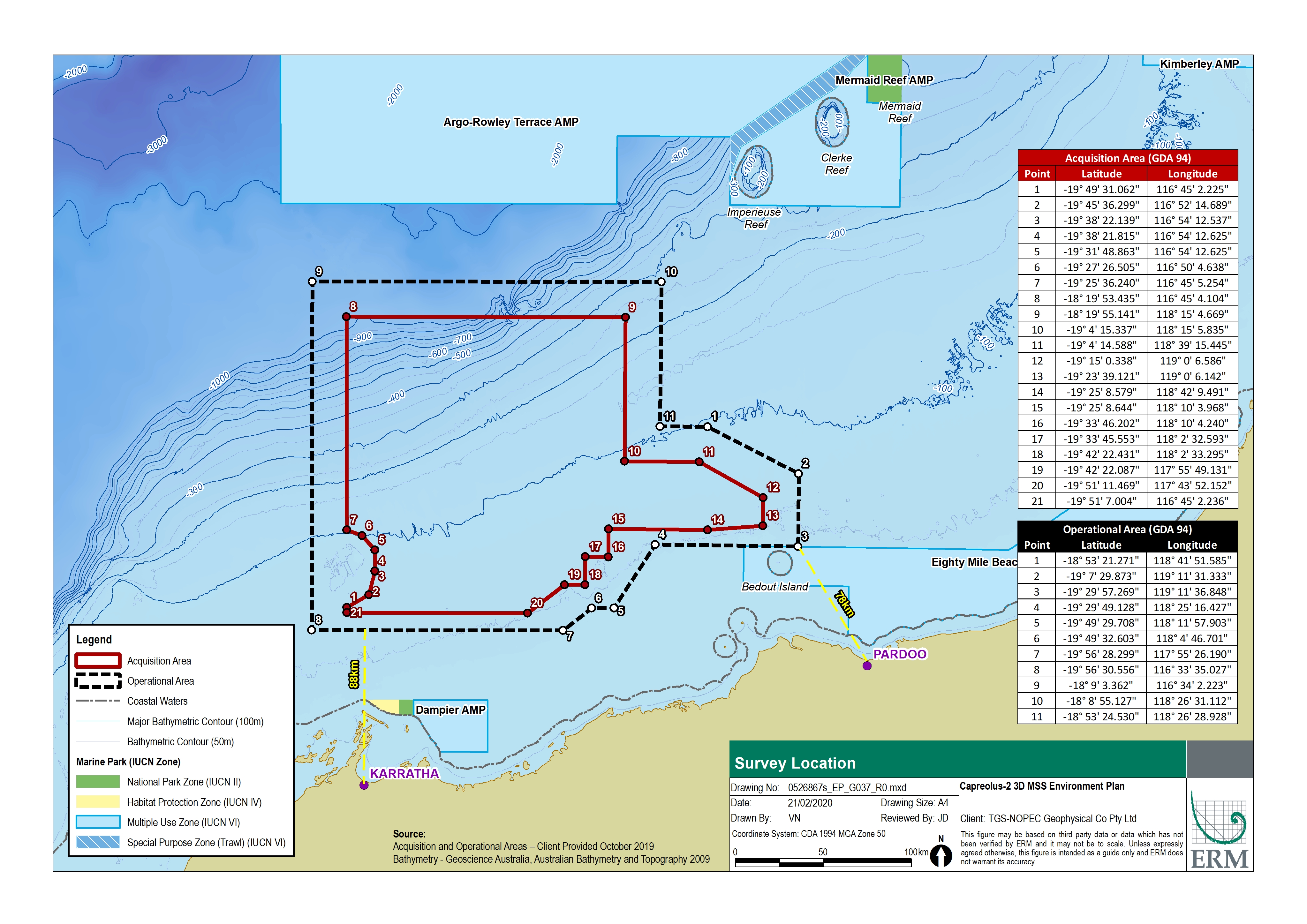 Location map - Activity: Capreolus-2 3D Marine Seismic Survey 2020 - 2023 (refer to description)