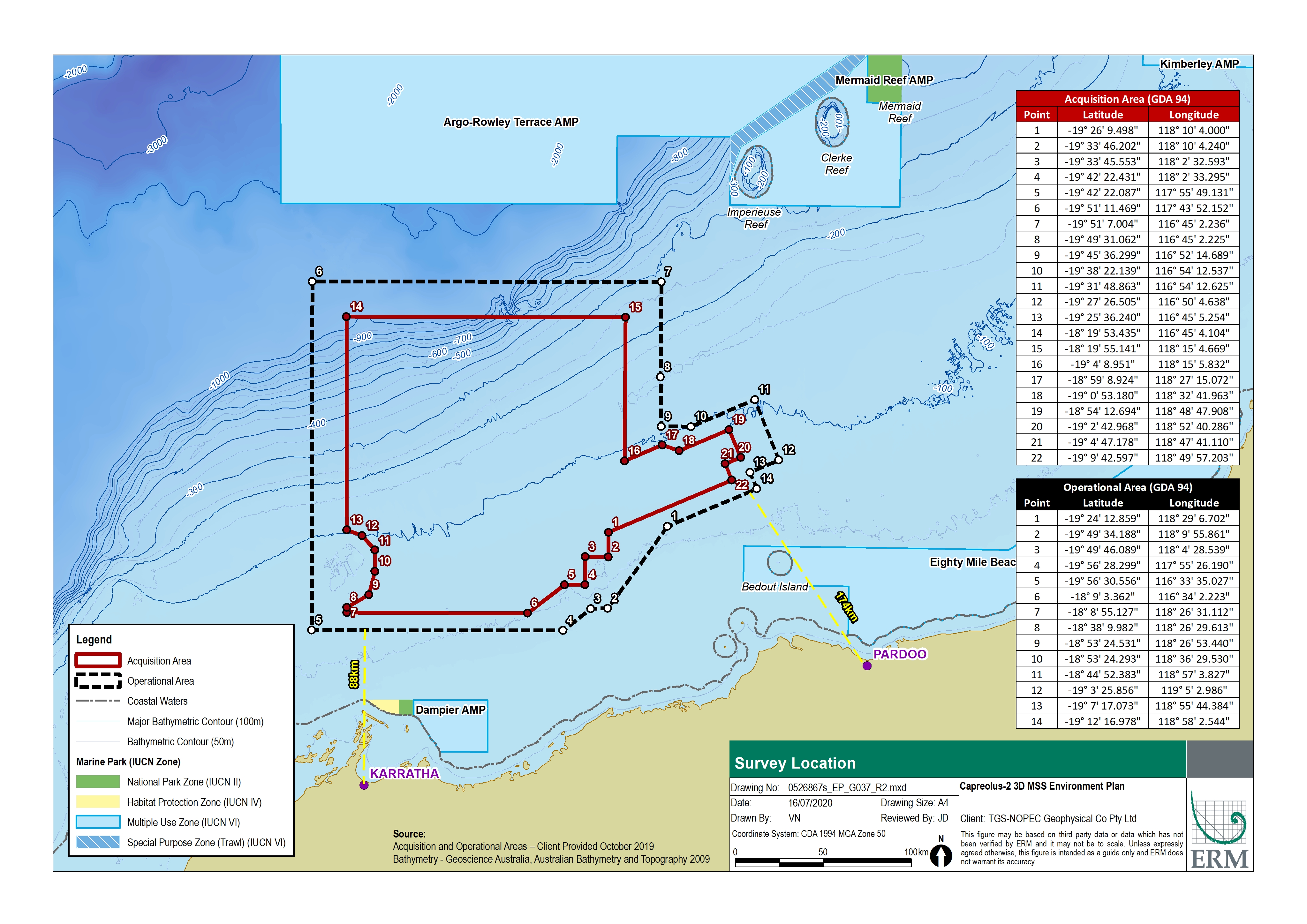 Location map - Activity: Capreolus-2 3D Marine Seismic Survey 2020 - 2024 (refer to description)