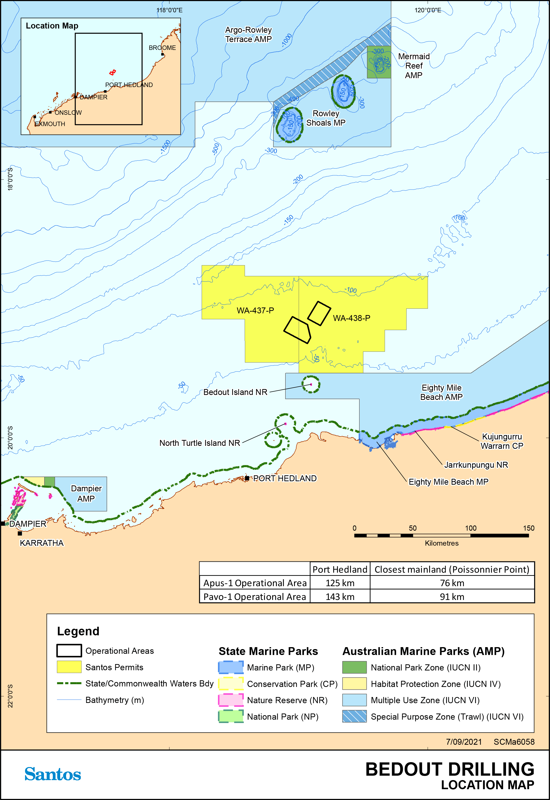 Location map - Activity: Bedout Multi-Well Drilling (refer to description)