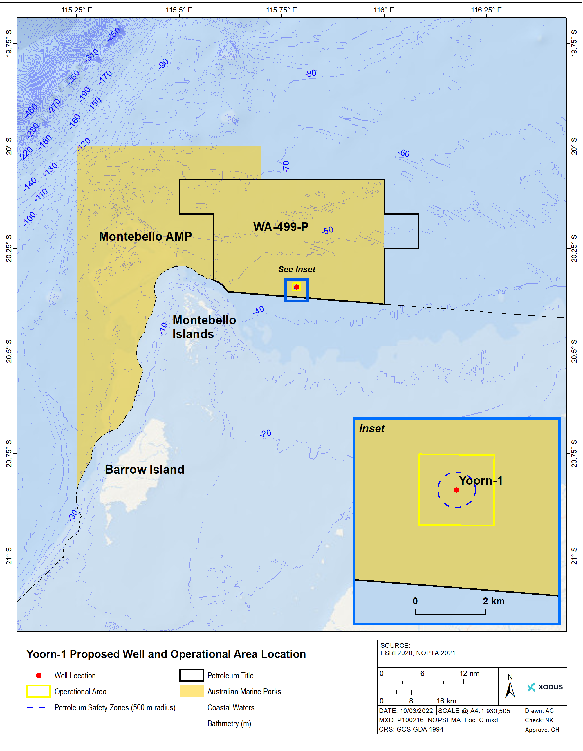Location map - Activity: Yoorn-1 Exploration Drilling (refer to description)