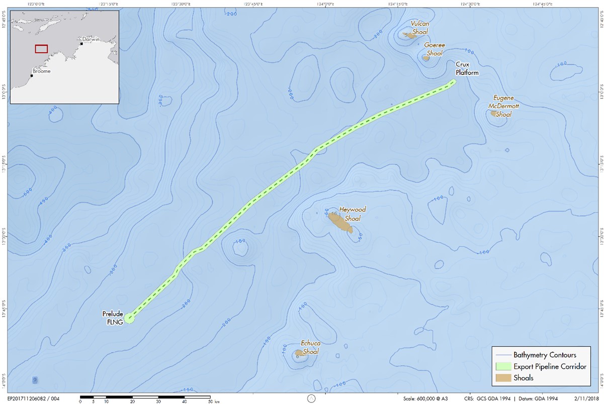 Location map - Activity: Crux Seabed Survey (refer to description)