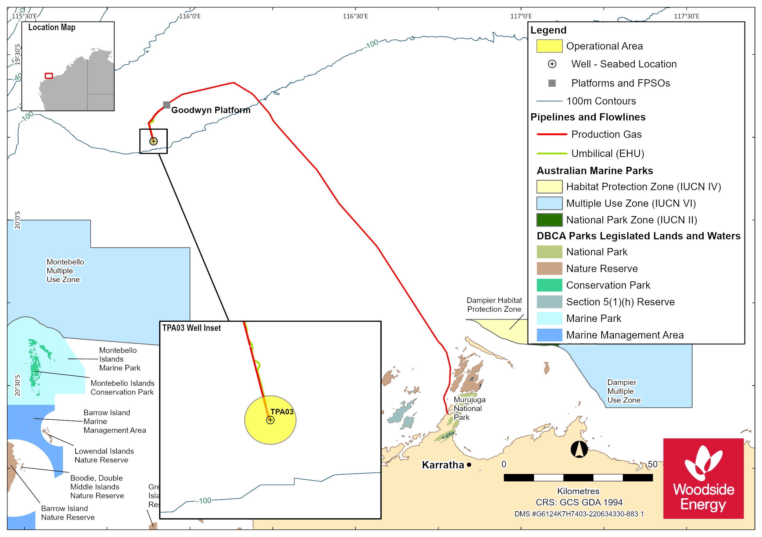 Location map - Activity: TPA03 Well Intervention  (refer to description)