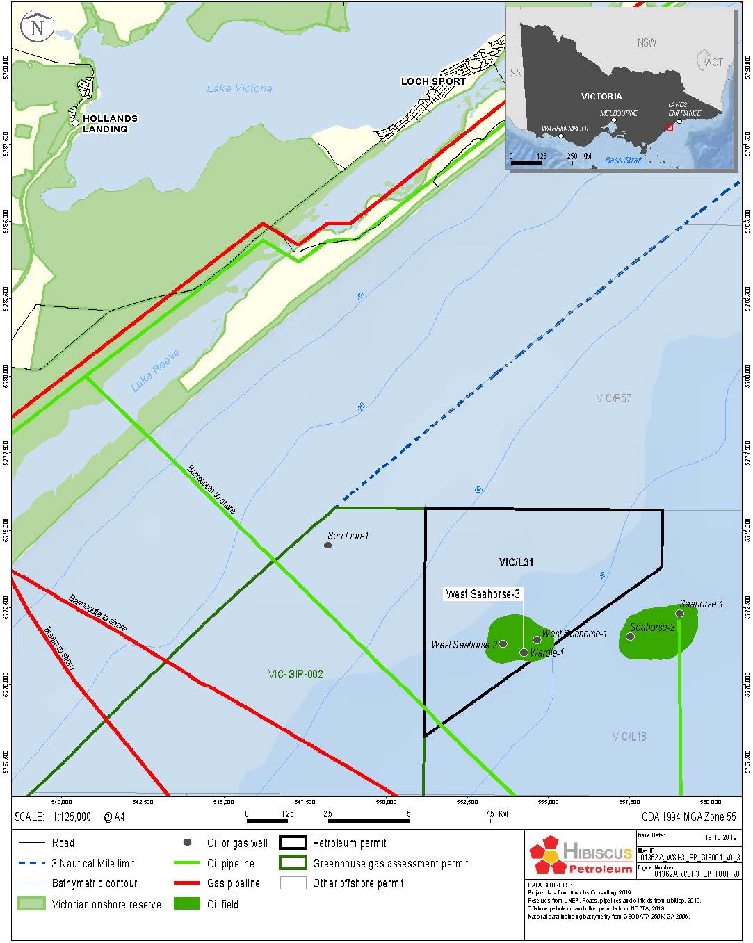 Location map - Activity: West Seahorse-3/Wardie-1 Non Production Operations (refer to description)