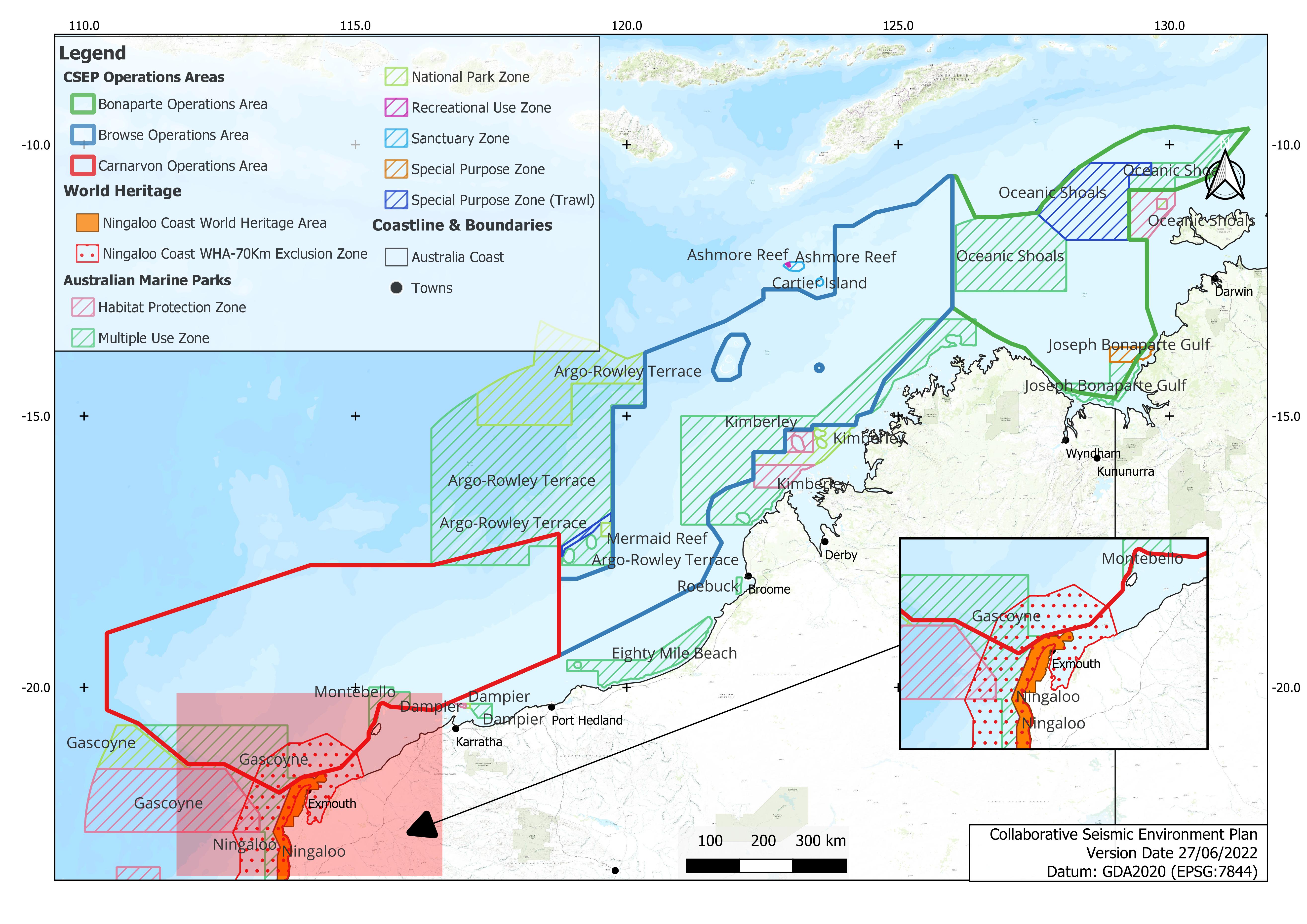 Location map - Activity: Collaborative Seismic Environment Plan Project (refer to description)