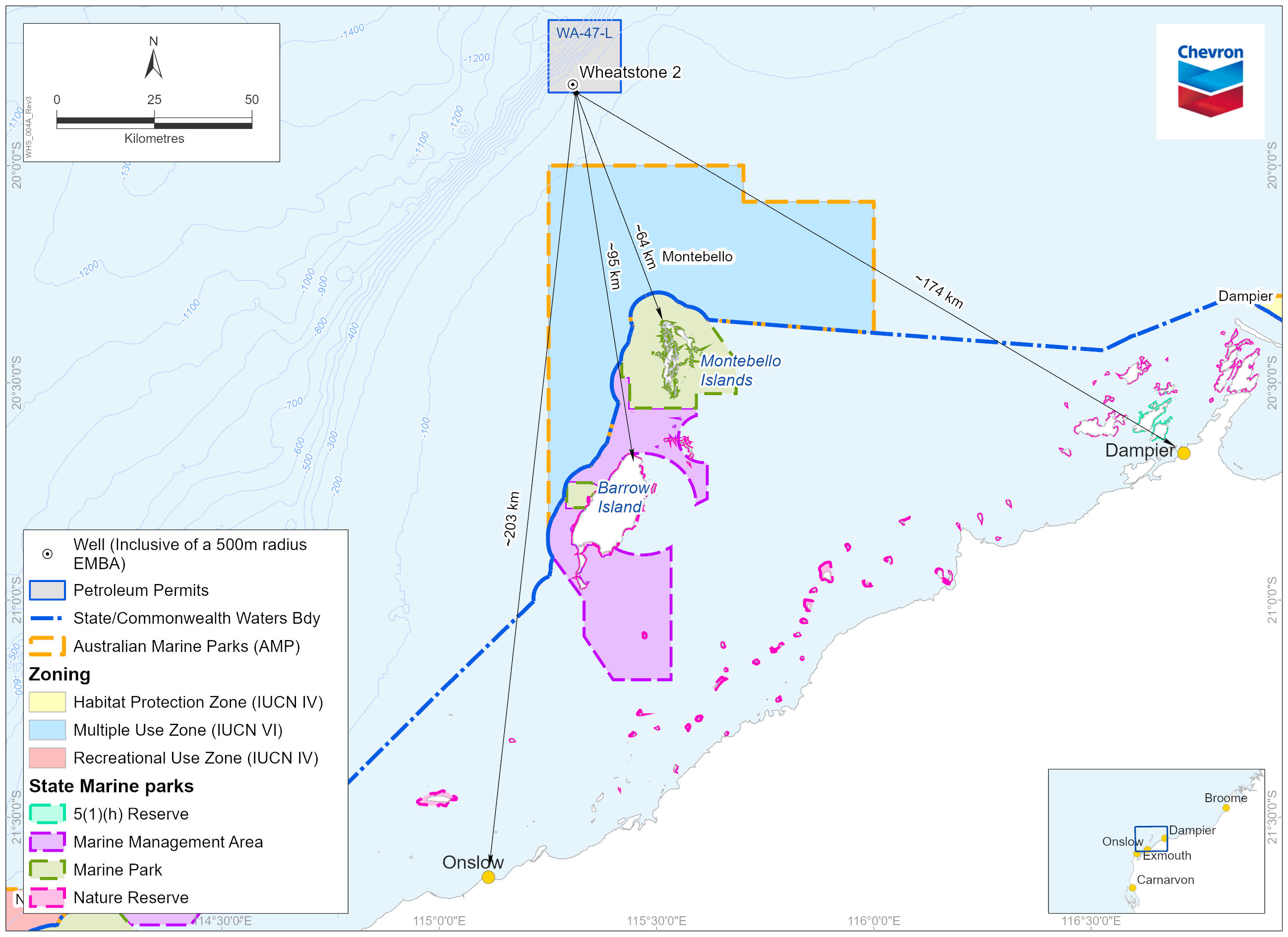 Location map - Activity: Wheatstone Project - Wheatstone-2 Wellhead Decommissioning (refer to description)